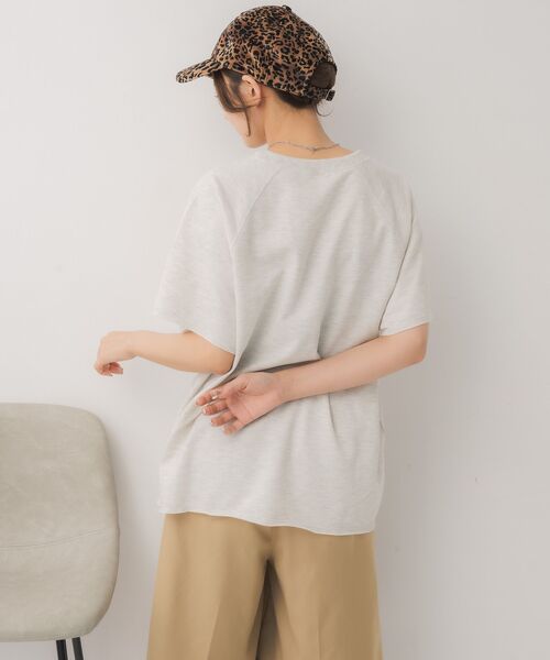 RETRO GIRL(レトロガール)の「ミニ裏毛BIGTEE(Tシャツ/カットソー・レディース・チャコールグレー/ホワイト系その他/レッド・FREE)」の7枚目の写真