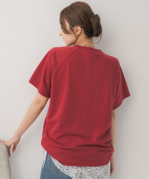 RETRO GIRL(レトロガール)の「ミニ裏毛BIGTEE(Tシャツ/カットソー・レディース・チャコールグレー/ホワイト系その他/レッド・FREE)」の22枚目の写真