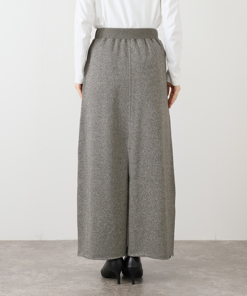 SLOBE IENA（スローブイエナ）の「IRONING/アイロニング グリッタースウェットロングスカート 01IR0134ISLV（スカート・レディース・ライトグレー/チャコールグレー・FREE）」の7枚目の写真