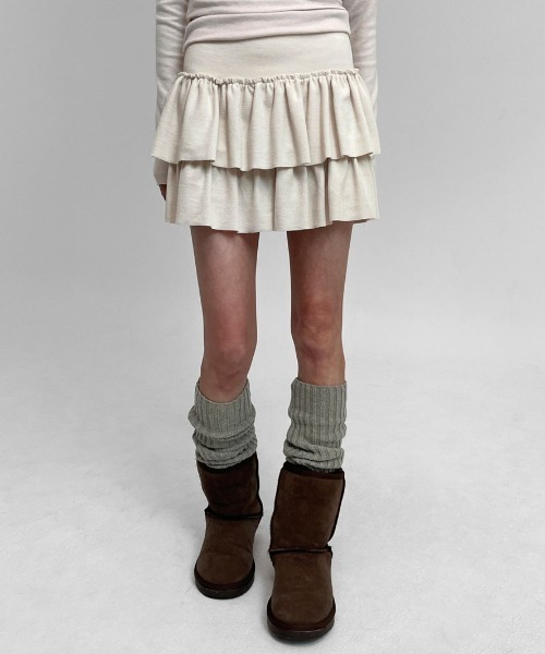 BLACKUP（ブラックアップ）の「[MADE] コカカンカンスカートパンツ（スカート・レディース・ホワイト/チャコール/クリーム/ブラック・ONESIZE）」の4枚目の写真