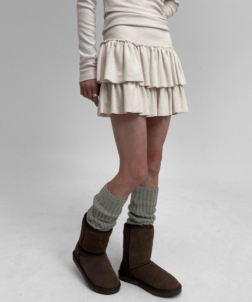 BLACKUP（ブラックアップ）の「[MADE] コカカンカンスカートパンツ（スカート・レディース・ホワイト/チャコール/クリーム/ブラック・ONESIZE）」の19枚目の写真