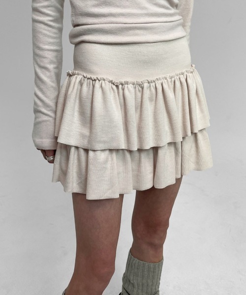 BLACKUP（ブラックアップ）の「[MADE] コカカンカンスカートパンツ（スカート・レディース・ホワイト/チャコール/クリーム/ブラック・ONESIZE）」の21枚目の写真