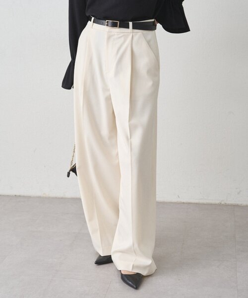 LOUNGEDRESS（ラウンジドレス）の「ストレートタックパンツ（その他パンツ・レディース・ブラック/オフホワイト/グレー・MEDIUM/SMALL/LARGE）」の9枚目の写真