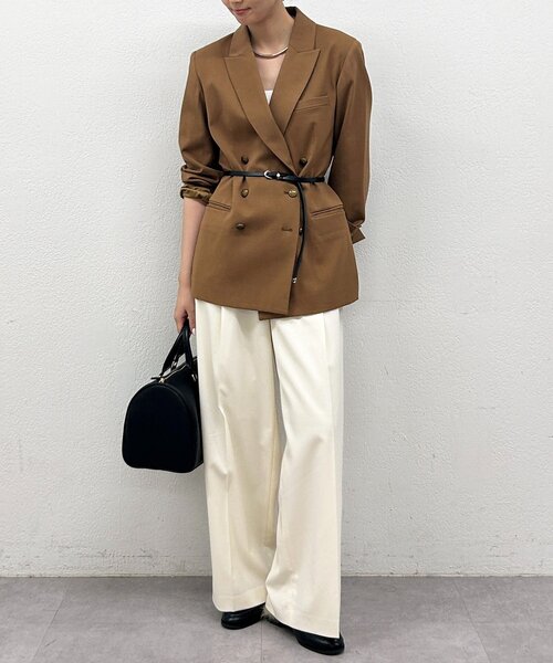 LOUNGEDRESS（ラウンジドレス）の「ストレートタックパンツ（その他パンツ・レディース・ブラック/オフホワイト/グレー・MEDIUM/SMALL/LARGE）」の14枚目の写真