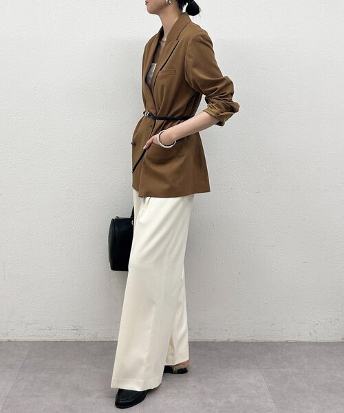 LOUNGEDRESS（ラウンジドレス）の「ストレートタックパンツ（その他パンツ・レディース・ブラック/オフホワイト/グレー・MEDIUM/SMALL/LARGE）」の16枚目の写真