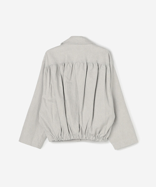 Bshop（ビショップ）の「eunoia | バックシャーリング ショートジャケット WOMEN（その他アウター・レディース・グレー・ONE）」の3枚目の写真