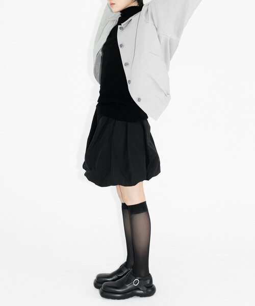 Bshop（ビショップ）の「eunoia | バックシャーリング ショートジャケット WOMEN（その他アウター・レディース・グレー・ONE）」の14枚目の写真