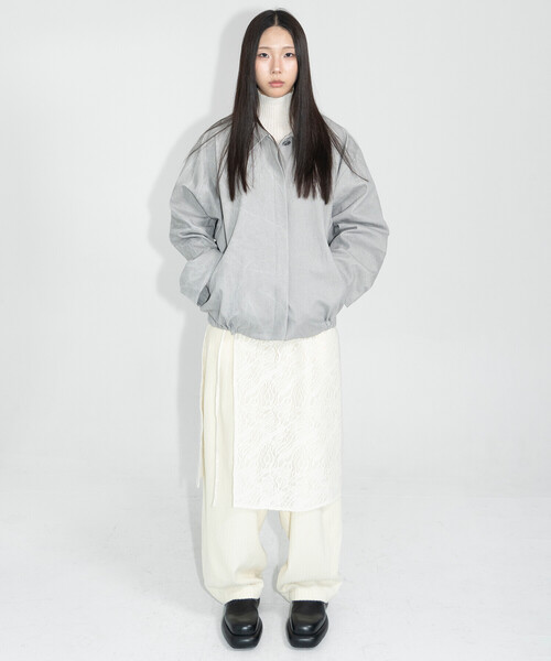 Bshop（ビショップ）の「eunoia | バックシャーリング ショートジャケット WOMEN（その他アウター・レディース・グレー・ONE）」の15枚目の写真