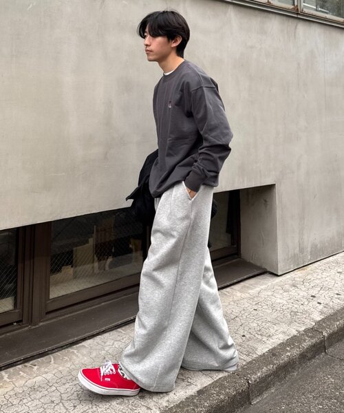 CIAOPANIC TYPY(チャオパニックティピー)の「男女兼用/ojisanワンポイント刺繍裏毛スウェットクルー(スウェット・レディース・ネイビー/ライトグレー/チャコールグレー/グリーン/グレー/ダークグレー/イエロー/ダークブルー・MEDIUM/LARGE)」の22枚目の写真