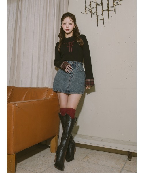 バックカーブデニムミニスカート（スカート）｜Darich（ダーリッチ）の