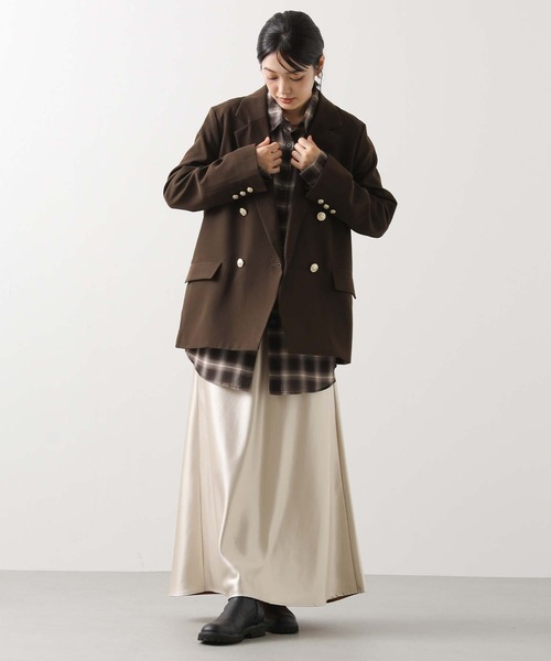 CLOCHE（クロシェ）の「グレンチェックオーバーシャツ（シャツ/ブラウス・レディース・ブラウン系・FREE）」の19枚目の写真