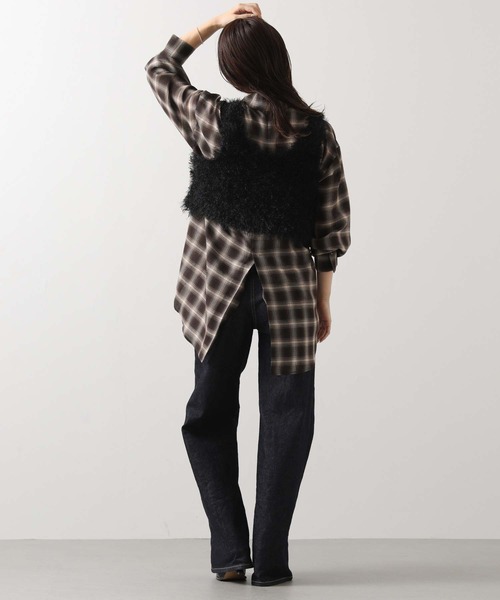 CLOCHE（クロシェ）の「グレンチェックオーバーシャツ（シャツ/ブラウス・レディース・ブラウン系・FREE）」の22枚目の写真