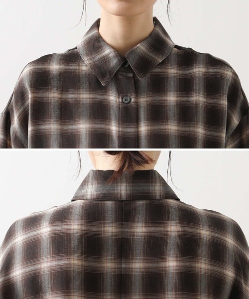 セール】グレンチェックオーバーシャツ（シャツ/ブラウス）｜CLOCHE