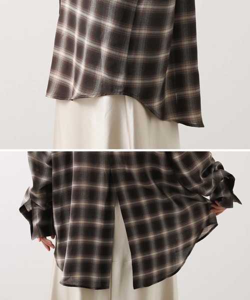 セール】グレンチェックオーバーシャツ（シャツ/ブラウス）｜CLOCHE