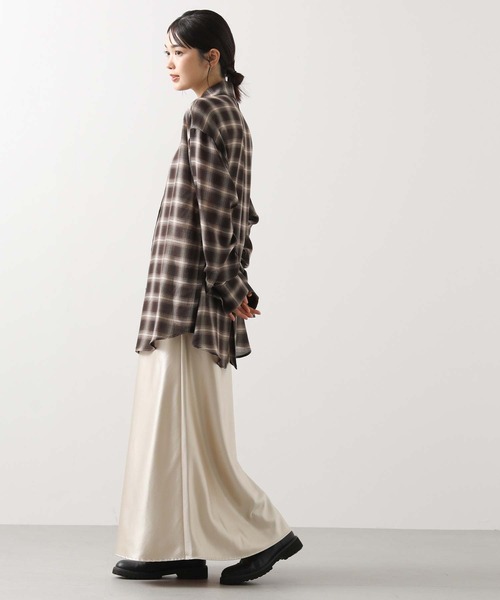 CLOCHE（クロシェ）の「グレンチェックオーバーシャツ（シャツ/ブラウス・レディース・ブラウン系・FREE）」の6枚目の写真