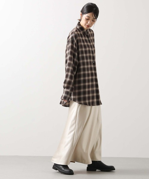 CLOCHE（クロシェ）の「グレンチェックオーバーシャツ（シャツ/ブラウス・レディース・ブラウン系・FREE）」の8枚目の写真