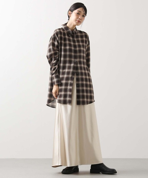 CLOCHE（クロシェ）の「グレンチェックオーバーシャツ（シャツ/ブラウス・レディース・ブラウン系・FREE）」の9枚目の写真