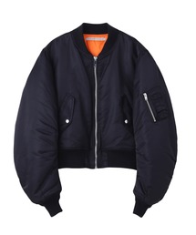 JOHN LAWRENCE SULLIVAN(W[XTo)NYLON MASSIVE ROUNDED SLEEVE BOMBER JACKET(MA-1)