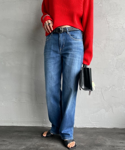 GUESS JEANS（ゲスジーンズ）の「【WEB限定】[GUESS JEANS/ゲス ジーンズ] BOYFRIEND デニムパンツ（デニムパンツ・レディース・ライトインディゴブルー/インディゴブルー・24/25/26）」の5枚目の写真
