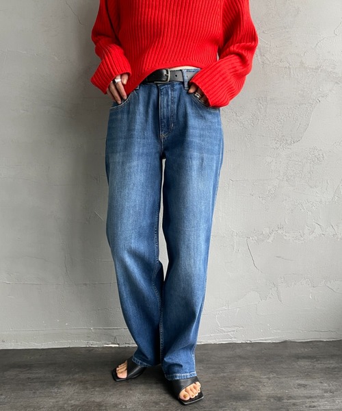GUESS JEANS（ゲスジーンズ）の「【WEB限定】[GUESS JEANS/ゲス ジーンズ] BOYFRIEND デニムパンツ（デニムパンツ・レディース・ライトインディゴブルー/インディゴブルー・24/25/26）」の14枚目の写真