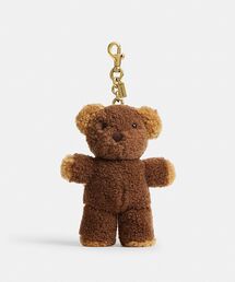 COACH コーチ ヘリテージストライプ テディベアチャーム レザーぬいぐるみ COACH コーチ ヘリテージストライプ テディベアチャーム レザー