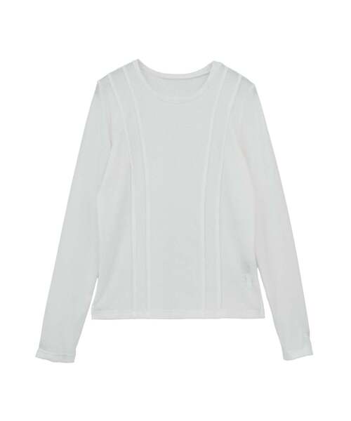 CONVERSE TOKYO(コンバーストウキョウ)の「SHEER RIB TOP(Tシャツ/カットソー・レディース・ホワイト/ブルー/ブラック・FREE)」の1枚目の写真