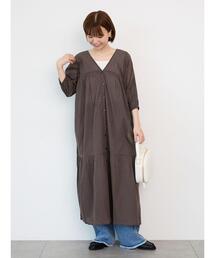 Lugnoncure | 【INDIA made】無地/柄アソート前開きワンピース(ワンピース)