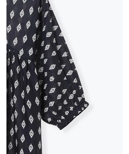 Lugnoncure（ルノンキュール）の「【INDIA made】無地/柄アソート前開きワンピース（ワンピース・レディース・ブラック/チャコールグレー/ネイビー・F）」の14枚目の写真