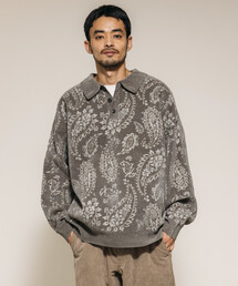 アーバンリサーチ ペイズリー柄 長袖ニットセーター アーバンリサーチ ペイズリー柄 長袖ニットセーター