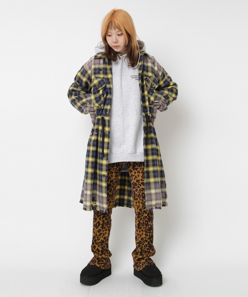 RNA(アールエヌエー)の「D1682 ハードエフェクトシャツワンピース(ワンピース・レディース・イエロー/レッド・MEDIUM)」の14枚目の写真