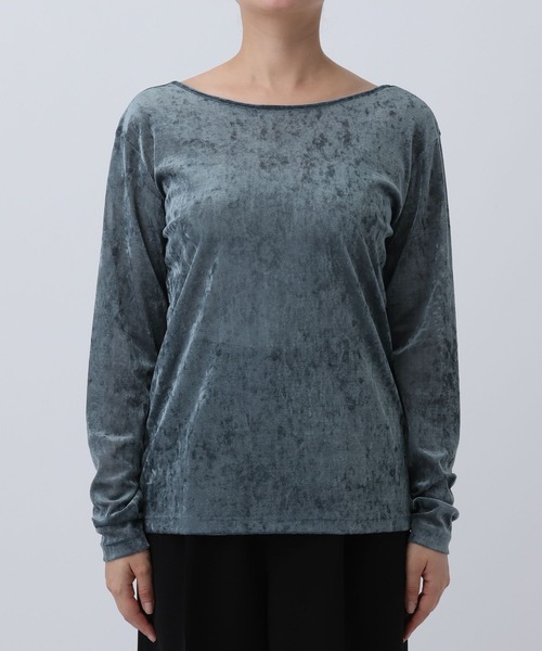 LEPSIM(レプシィム)の「《オフィスライン》シアーベロア2WAY長袖プルオーバー 587915(Tシャツ/カットソー・レディース・ブルー/ブラック/アイボリー・FREE)」の20枚目の写真