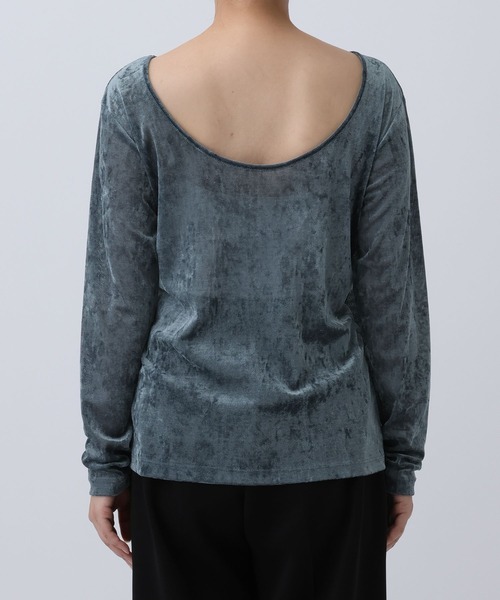 LEPSIM(レプシィム)の「《オフィスライン》シアーベロア2WAY長袖プルオーバー 587915(Tシャツ/カットソー・レディース・ブルー/ブラック/アイボリー・FREE)」の22枚目の写真