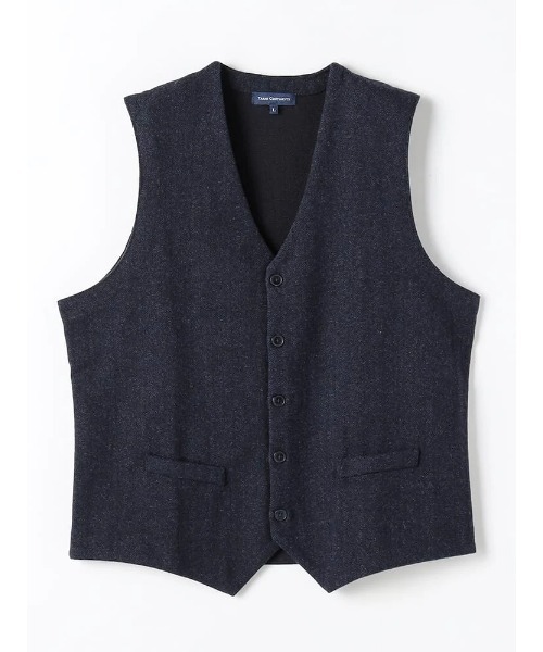 Perfect Suit FActory（パーフェクトスーツファクトリー）の「TRANS CONTINENTS　クラシカル布帛ニットジレ　ブラウン/グレー/グレー/ネイビー（ベスト・メンズ・チャコールグレー/ネイビー/ダークブラウン/ライトグレー・L/LL/M）」の4枚目の写真