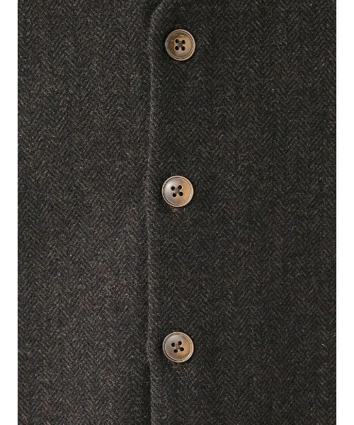 Perfect Suit FActory（パーフェクトスーツファクトリー）の「TRANS CONTINENTS　クラシカル布帛ニットジレ　ブラウン/グレー/グレー/ネイビー（ベスト・メンズ・チャコールグレー/ネイビー/ダークブラウン/ライトグレー・L/LL/M）」の20枚目の写真