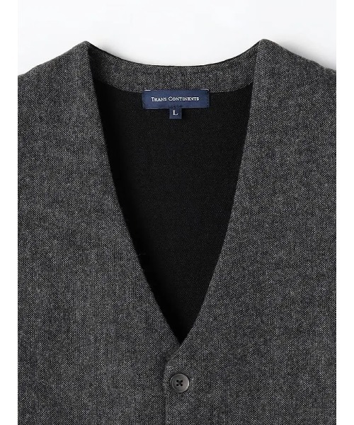 Perfect Suit FActory（パーフェクトスーツファクトリー）の「TRANS CONTINENTS　クラシカル布帛ニットジレ　ブラウン/グレー/グレー/ネイビー（ベスト・メンズ・チャコールグレー/ネイビー/ダークブラウン/ライトグレー・L/LL/M）」の12枚目の写真