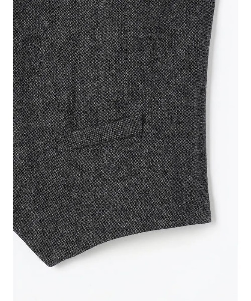 Perfect Suit FActory（パーフェクトスーツファクトリー）の「TRANS CONTINENTS　クラシカル布帛ニットジレ　ブラウン/グレー/グレー/ネイビー（ベスト・メンズ・チャコールグレー/ネイビー/ダークブラウン/ライトグレー・L/LL/M）」の14枚目の写真