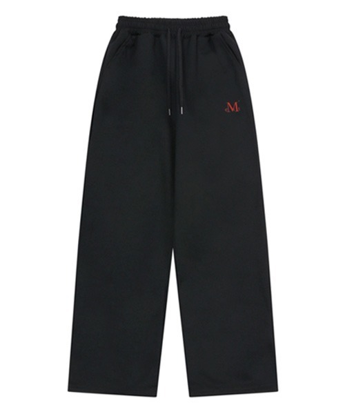 MUCENT（ムセント）の「SIGNATURE HEART LETTERING BACK LOGO SWEAT PANTS（スウェットパンツ・レディース・ブラック/グレー・2L/2S/1L）」の3枚目の写真