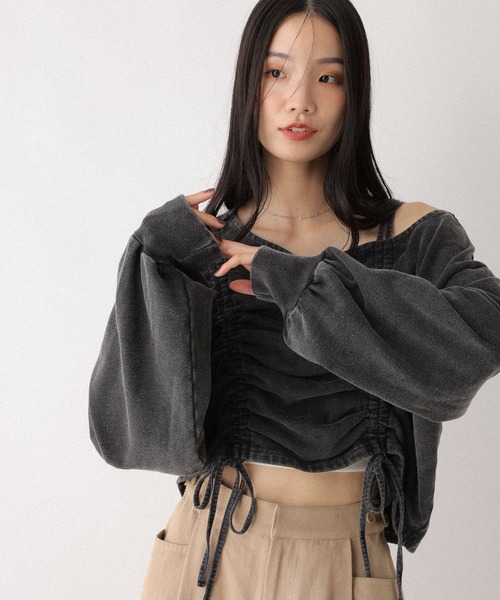 Heather(ヘザー)の「ドロスト裏毛スウェット 598382(スウェット・レディース・杢グレー/グレー系その他/スミクロ・FREE)」の20枚目の写真