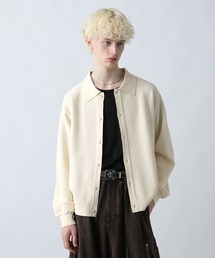 HARE | パールボタンコンパクトニットシャツ(HARE)(ニット/セーター)