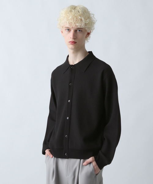 HARE(ハレ)の「パールボタンコンパクトニットシャツ(HARE)(ニット/セーター・メンズ・ブラウン/ホワイト/ブラック・SMALL/MEDIUM)」の12枚目の写真