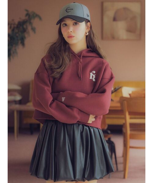 NEW ERA(ニューエラ)の「【CALNAMUR×NEW ERA】SWEAT SHORT HOODIE CALNAMUR(パーカー・レディース・ブラウン/ミント・MEDIUM/LARGE)」の5枚目の写真