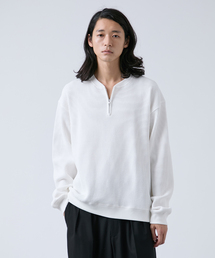 B.C STOCK | 【ANTS & ELEPHANTS】ジップ ワッフルヘンリーネックスウェット(スウェット)