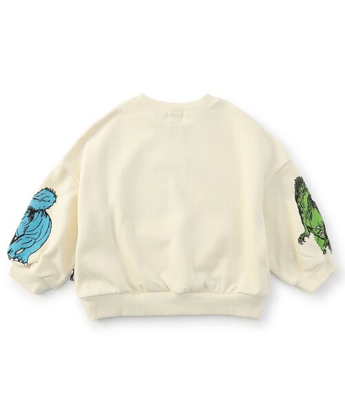 F.O.KIDS(エフオーキッズ)の「【ジュニア対応】VS DINOスリーブプリントトレーナー(スウェット・キッズ・オレンジ/オフホワイト/ブルー・140/130/120/110/100/90/80)」の7枚目の写真