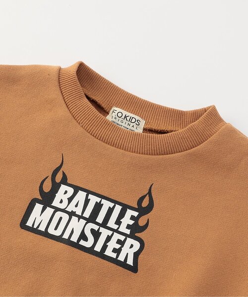 F.O.KIDS(エフオーキッズ)の「【ジュニア対応】VS DINOスリーブプリントトレーナー(スウェット・キッズ・オレンジ/オフホワイト/ブルー・140/130/120/110/100/90/80)」の8枚目の写真