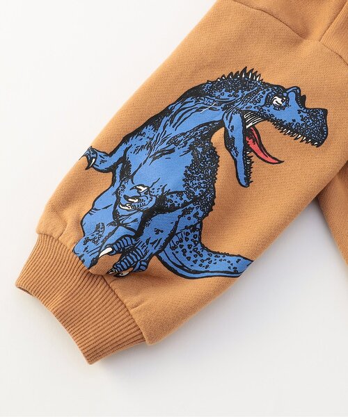 F.O.KIDS(エフオーキッズ)の「【ジュニア対応】VS DINOスリーブプリントトレーナー(スウェット・キッズ・オレンジ/オフホワイト/ブルー・140/130/120/110/100/90/80)」の10枚目の写真