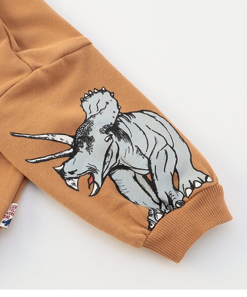 F.O.KIDS(エフオーキッズ)の「【ジュニア対応】VS DINOスリーブプリントトレーナー(スウェット・キッズ・オレンジ/オフホワイト/ブルー・140/130/120/110/100/90/80)」の11枚目の写真