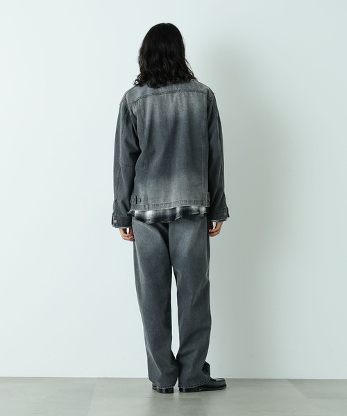 NANO universe（ナノユニバース）の「｢HOTEL PALACE｣ フェードデニムカバーオールジャケット（デニムジャケット・メンズ・グレー/ブルー・L/M）」の3枚目の写真