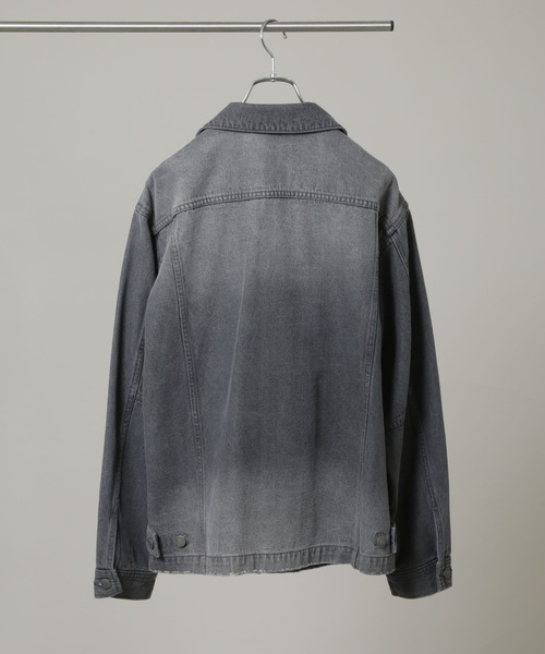 NANO universe（ナノユニバース）の「｢HOTEL PALACE｣ フェードデニムカバーオールジャケット（デニムジャケット・メンズ・グレー/ブルー・L/M）」の5枚目の写真