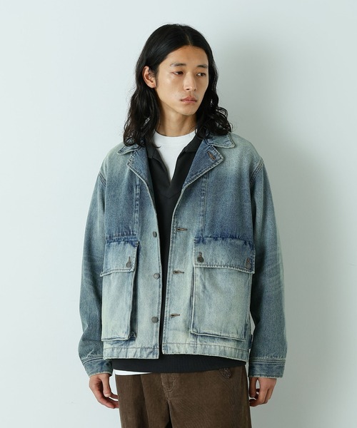 HOTEL PALACE｣ フェードデニムカバーオールジャケット（デニム