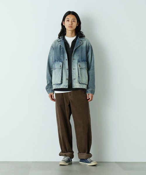 NANO universe（ナノユニバース）の「｢HOTEL PALACE｣ フェードデニムカバーオールジャケット（デニムジャケット・メンズ・グレー/ブルー・L/M）」の18枚目の写真